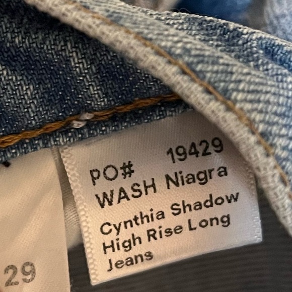 Reformation Cynthia shadow high rise long jeans in Niagara - Picture 15 of 15